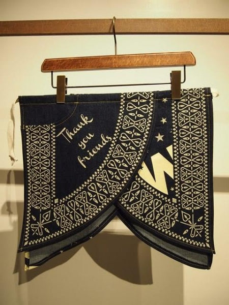 original print denim downtown sarong