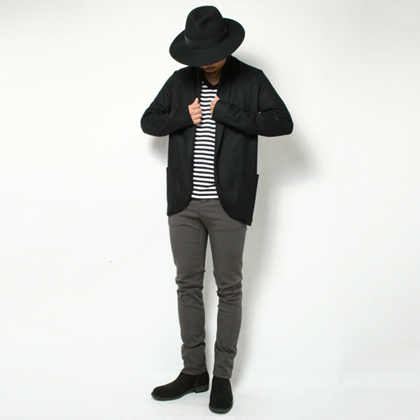 スヴィンギザボーダー天竺 Vネック半袖