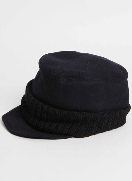 カシミヤ混ニットフラノ キャップ
