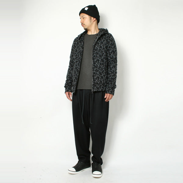 カシミヤ混ニットフラノ クルーネック長袖