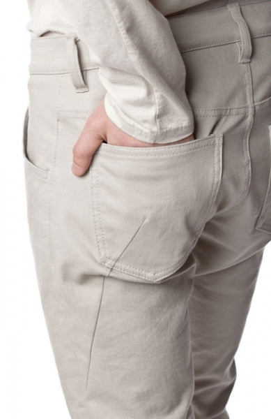 コットンストレッチツイル スキニーカーブパンツ (OFF WHITE)