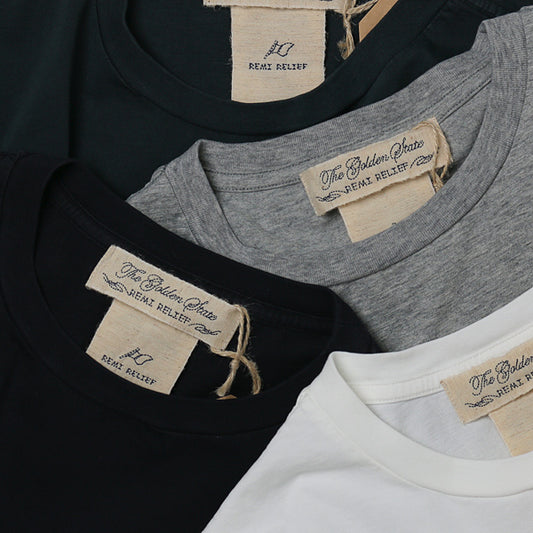 ロングウォッシュ加工無地ポケTEE