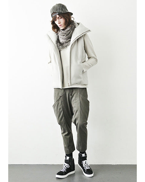 プリントカシミヤ混ニットフラノ ベースボールキャップ