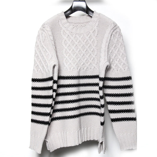 ケーブルローゲージ ケーブルクルーネックプルオーバー