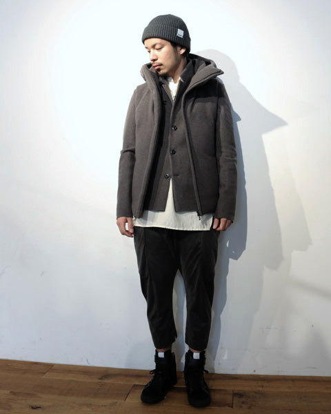 カシミヤ混ニットフラノ 3つ釦JK