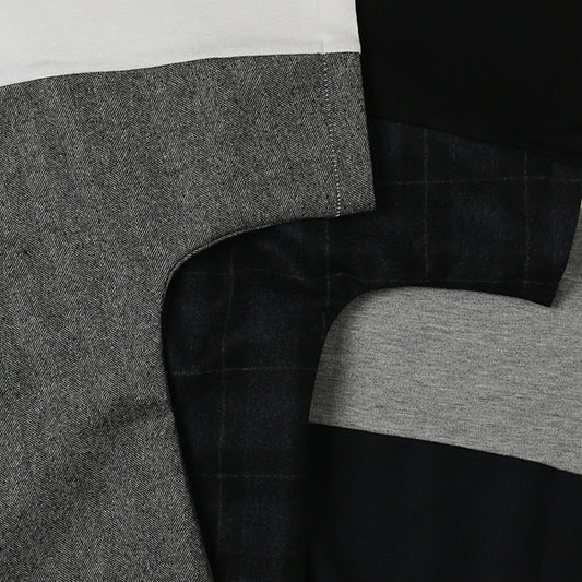 シルケット天竺 ドルマンスリーブ コンビTシャツ