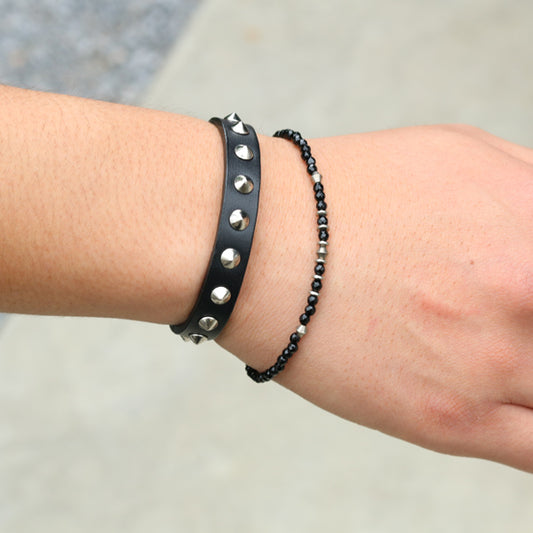 BUTTERO LEATHER FROM ITALY スタッズブレスレット