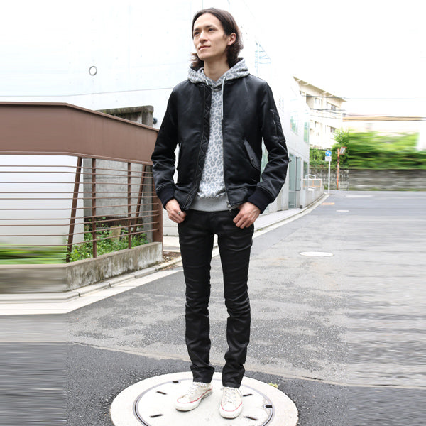 裏毛 PRINT レオパードパーカー