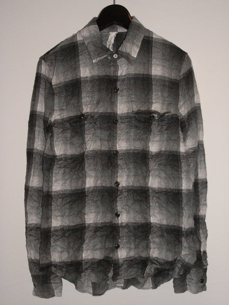 Pe/Co/Liクラッシュビエラ パッチポケットシャツ