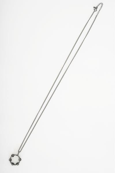 BLACK TAMBOURINE NECKLACE