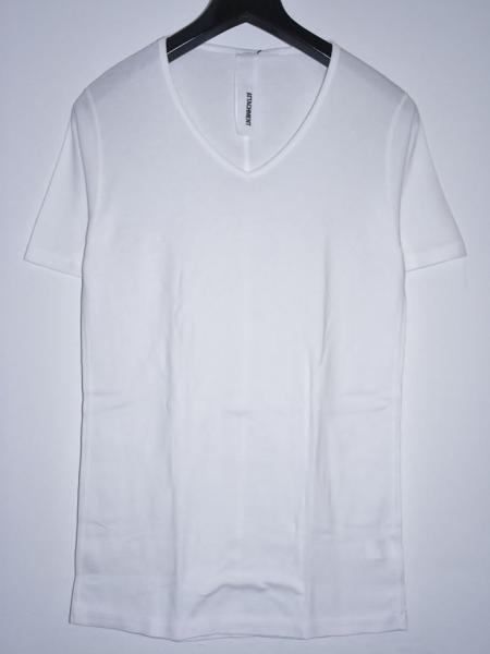 プリモアフライス Vネック 半袖 (WHITE/BLACK)