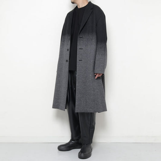 W/Ca/He JACQUARD CLOTH SINGLE BREASTED COAT
