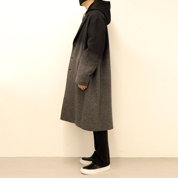 W/Ca/He JACQUARD CLOTH SINGLE BREASTED COAT