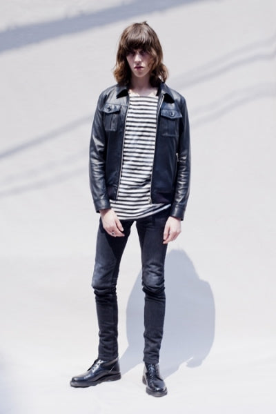 FLAP POCKET LEATHER BLOUSON