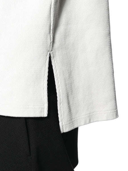 ハニカムワッフルダブルフェイス クルーネックL/S