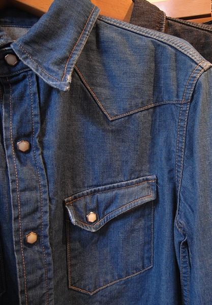 7,5oz WESTERN SHIRTS L/S VINTAGE WASHED (DARK)
