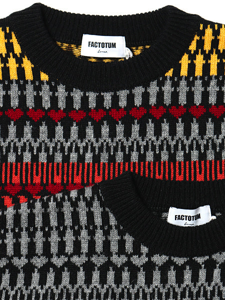 ノルディックジャガードニット クルーネック