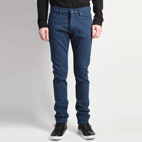 ムラ糸ストレッチデニム スーパースリム製品染め