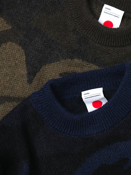 CAMOUFLAGE CREWNECK KID MOHAIR WOOL