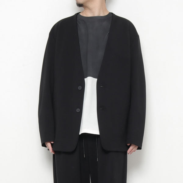COMPRESSED PONTE JERSEY COLLARLESS BIG CARDIGAN