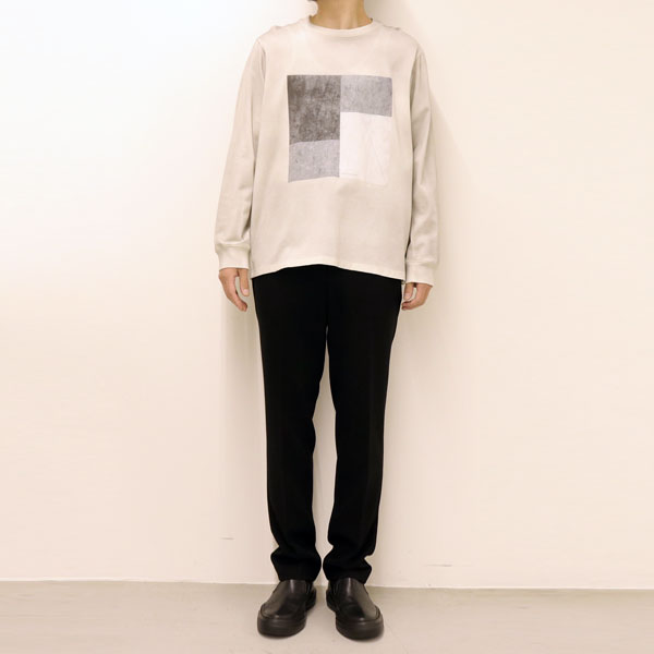 MARCERIZATION JERSEY PRINT L/S T-SHIRT