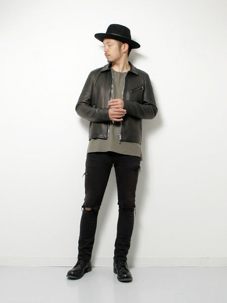 ウールフランネルスムース クルーネックL/S