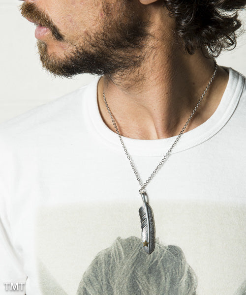 FEATHER GOLD STAR NECKLESS (LARGE)