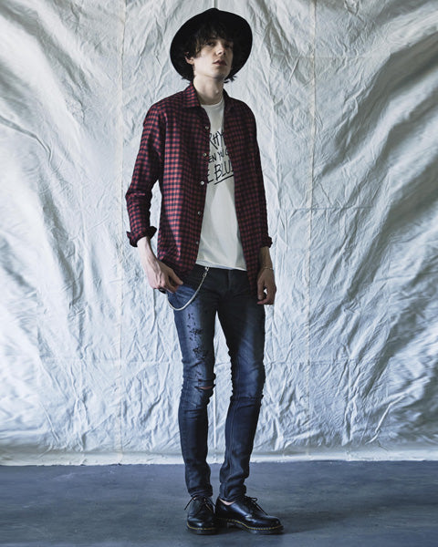 撚り杢 GINGHAM起毛 SHIRTS