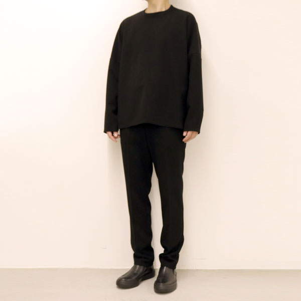 PE/RY DOUBLE CLOTH CREW NECK PULLOVER L/S