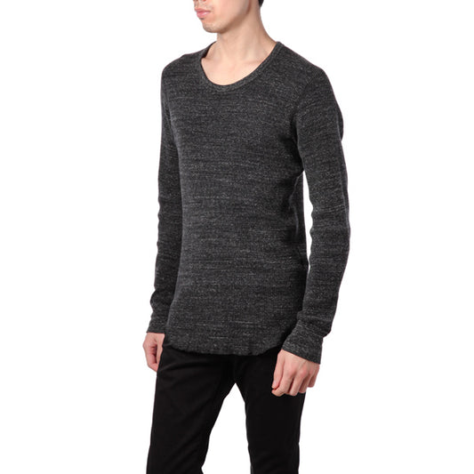 ワッフル クルーネックL/S