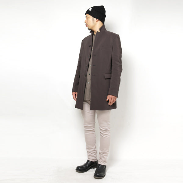 100/2 ギザタイプライター バンドカラーロングシャツ