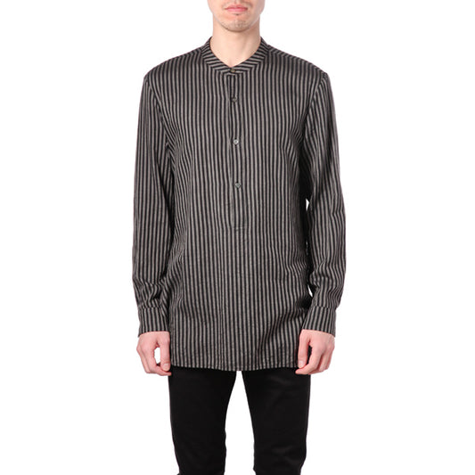 C/Wストライプビエラ ロングチュニックシャツ