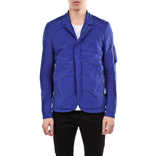 Pe/Nyタフタテクノヴィンテージ テーラードカラーZIPブルゾン