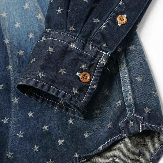 original jacquard denim shirts