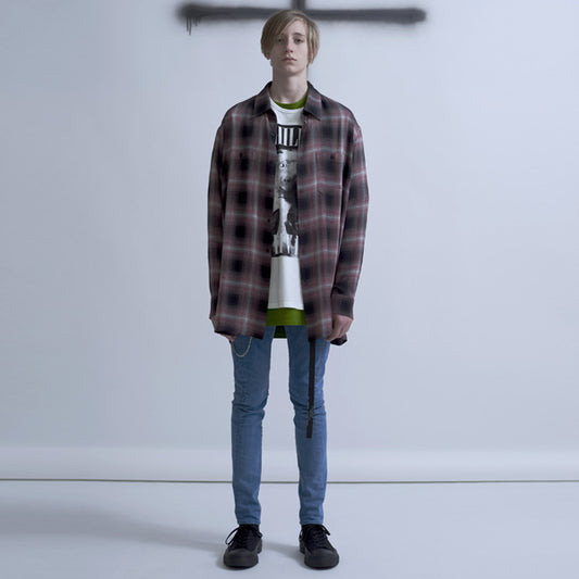 MODAL OMBRE CHECK SHIRT