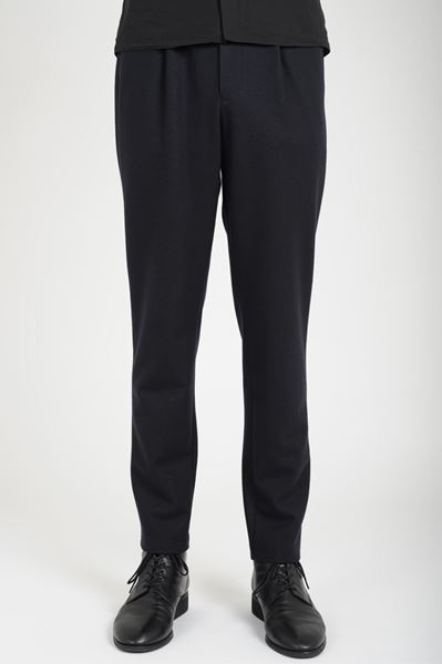 1 TUCK SLIM PANTS WOOL JERSEY