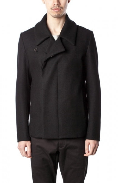 カシミヤ混タテ二重メルトン ショートコート