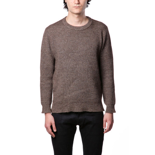 ワッフルニット クルーネックプルオーバー