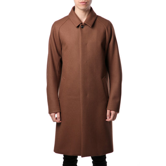 カシミヤ混平二重メルトン ステンカラーコート