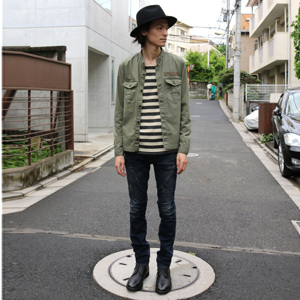 RAPPORA ボーダー ウールカットソー