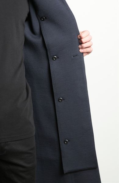 ダンボールニット 2つ釦フーデッドコート