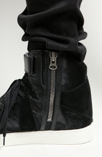 ハラコレザー ハイカットスニーカー