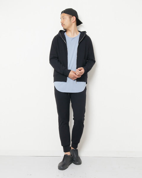 スーパーストレッチメリルハイテンションツイル ジョガーパンツ (BLACK)