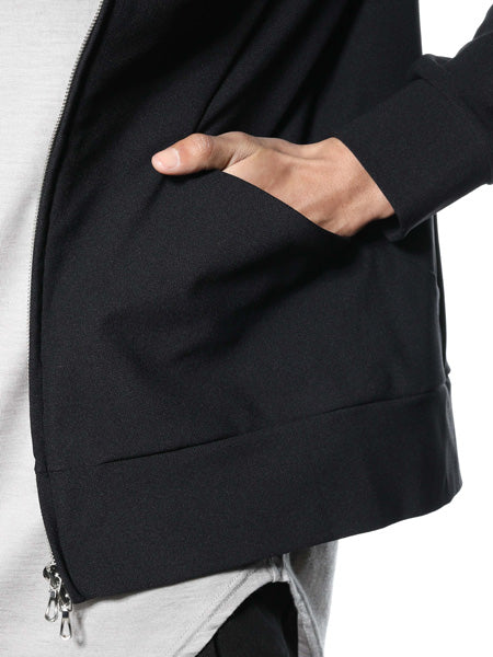 スーパーストレッチメリルハイテンションツイル ZIP UPパーカー (BLACK)