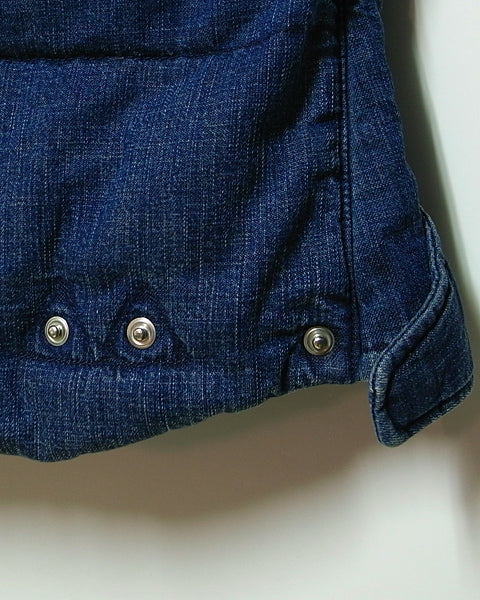 Indigo Down Vest / liner paisley print