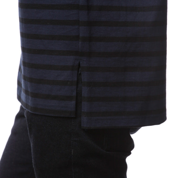 シルキー度詰天竺ボーダー ボートネックL/S