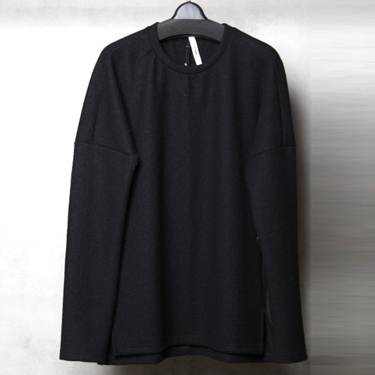 圧縮ウール天竺 クルーネックL/S