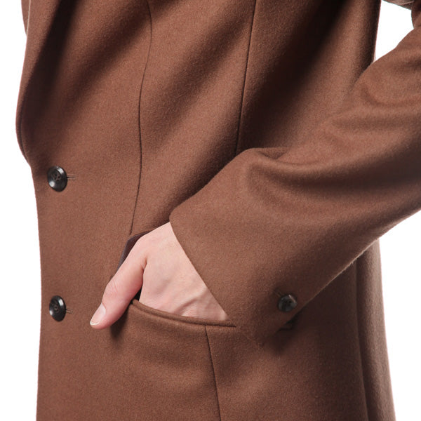 カシミヤ混平二重メルトン チェスターコート