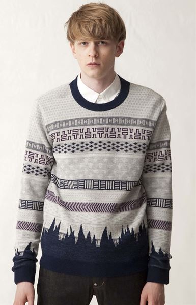 アソートジャガードニット クルーネック