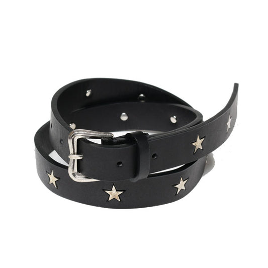 NARROW STUDS LEATHER BELT